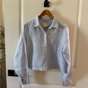 C&C California Linen Shirt in Soft Blue